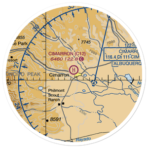Cimarron Heliport (C12) VFR Sectional Sticker (20 mile)