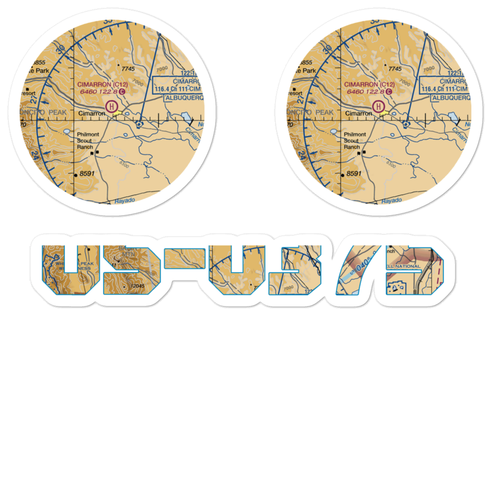 Cimarron Heliport (C12) VFR Sectional Sticker Pack 
