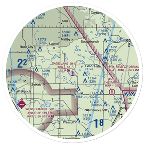 Sage Lake Seaplane Base (M47) VFR Sectional Sticker (30 mile)