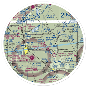 Wilbur Wright Birthplace Heliport (II9) VFR Sectional Sticker (30 mile)