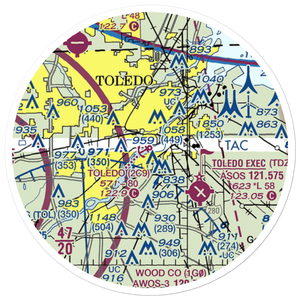 Toledo Seaplane Base (2C9) VFR Sectional Sticker (20 mile)