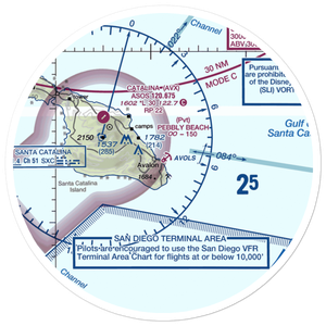 Pebbly Beach Seaplane Base Helipad (L11) VFR Sectional Sticker (30 mile)