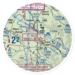 Irvine Airport (E17) VFR Sectional Sticker (20 mile)