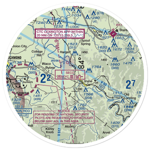 Irvine Airport (E17) VFR Sectional Sticker (30 mile)