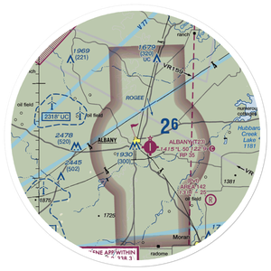 Taylor Airport (6F5) VFR Sectional Sticker (30 mile)
