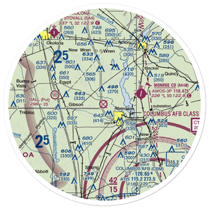 Stinson Field Municipal Airport (3A8) VFR Sectional Sticker (30 mile)