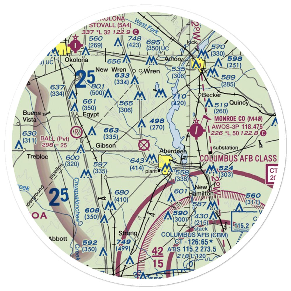 Stinson Field Municipal Airport (3A8) VFR Sectional Sticker (30 mile) 