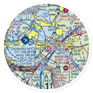 Tavares Seaplane Base (FA1) VFR Sectional Sticker (20 mile)