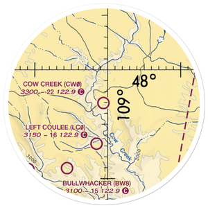 Cow Creek Airport (CW0) VFR Sectional Sticker (20 mile)
