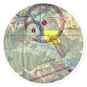 Lake Havasu City Airport (HSU) VFR Sectional Sticker (30 mile)
