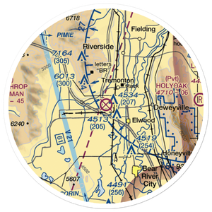 Tremonton Municipal Airport (U27) VFR Sectional Sticker (20 mile)