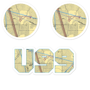 Laidlaw Corrals Airport (U99) VFR Sectional Sticker Pack