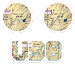 Idaho City US Forest Service Airport (U98) VFR Sectional Sticker Pack