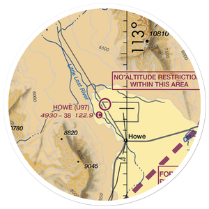 Howe Airport (U97) VFR Sectional Sticker (20 mile)