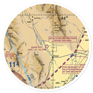 Howe Airport (U97) VFR Sectional Sticker (30 mile)