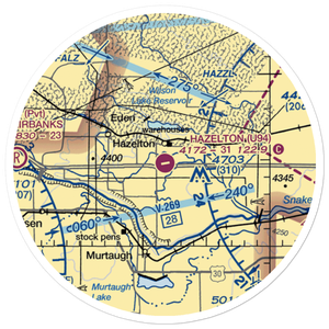 Hazelton Municipal Airport (U94) VFR Sectional Sticker (20 mile)