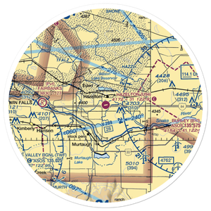 Hazelton Municipal Airport (U94) VFR Sectional Sticker (30 mile)
