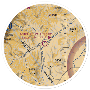 Antelope Valley Airport (U92) VFR Sectional Sticker (20 mile)