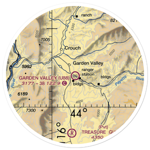 Garden Valley Airport (U88) VFR Sectional Sticker (20 mile)