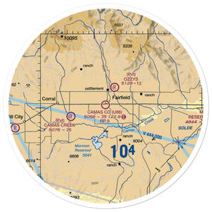 Camas County Airport (U86) VFR Sectional Sticker (30 mile)