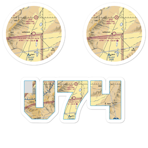 Crescent Valley Airport (U74) VFR Sectional Sticker Pack