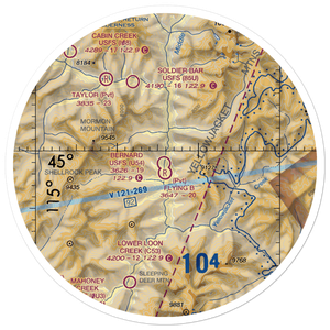 Bernard US Forest Service Airport (U54) VFR Sectional Sticker (30 mile)