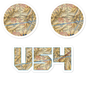 Bernard US Forest Service Airport (U54) VFR Sectional Sticker Pack