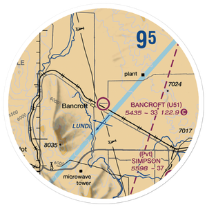 Bancroft Municipal Airport (U51) VFR Sectional Sticker (20 mile)
