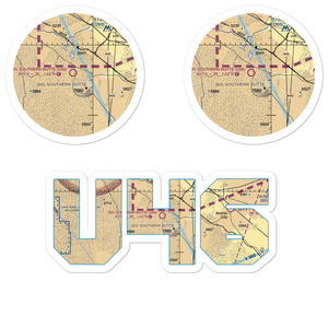 Big Southern Butte Airport (U46) VFR Sectional Sticker Pack