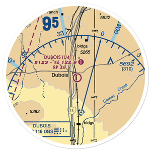 Dubois Municipal Airport (U41) VFR Sectional Sticker (20 mile)