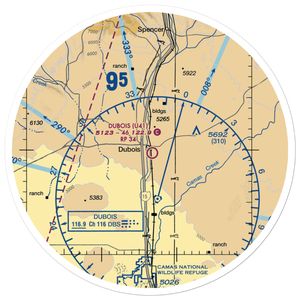 Dubois Municipal Airport (U41) VFR Sectional Sticker (30 mile)