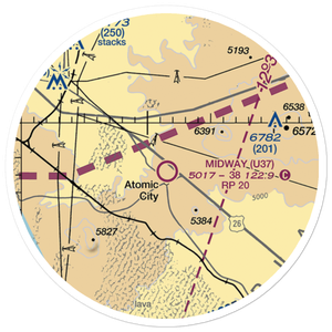 Midway Airport (U37) VFR Sectional Sticker (20 mile)