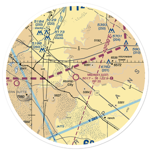 Midway Airport (U37) VFR Sectional Sticker (30 mile)