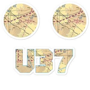 Midway Airport (U37) VFR Sectional Sticker Pack