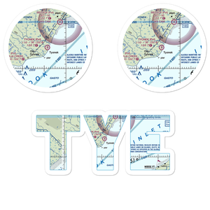 Tyonek Airport (TYE) VFR Sectional Sticker Pack
