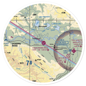 Tanacross Airport (TSG) VFR Sectional Sticker (30 mile)