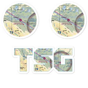 Tanacross Airport (TSG) VFR Sectional Sticker Pack