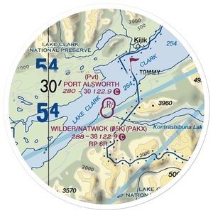 Port Alsworth Airport (TPO) VFR Sectional Sticker (20 mile)