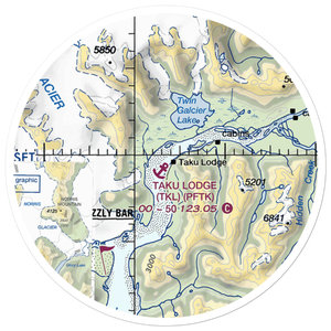 Taku Lodge Seaplane Base (TKL) VFR Sectional Sticker (20 mile)