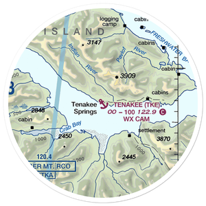 Tenakee Seaplane Base (TKE) VFR Sectional Sticker (20 mile)