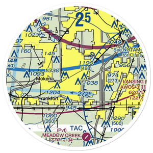 Tinley Park Helistop (TF8) VFR Sectional Sticker (20 mile)