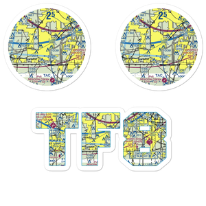 Tinley Park Helistop (TF8) VFR Sectional Sticker Pack