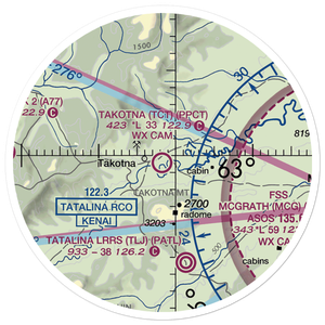 Takotna Airport (TCT) VFR Sectional Sticker (20 mile)