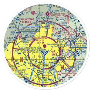 Twin-Oaks Airport (T94) VFR Sectional Sticker (30 mile)