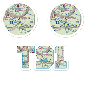 The Carter Memorial Airport (T91) VFR Sectional Sticker Pack