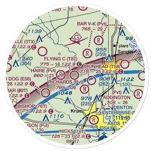 Flying C Airport (T87) VFR Sectional Sticker (20 mile)
