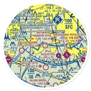 Skyway Manor Airport (T79) VFR Sectional Sticker (20 mile)