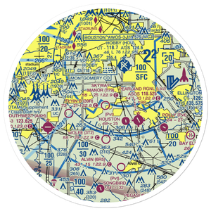 Skyway Manor Airport (T79) VFR Sectional Sticker (30 mile)