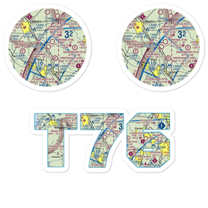 Rhome Meadows Airport (T76) VFR Sectional Sticker Pack