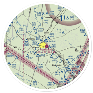 Cuero Municipal Airport (T71) VFR Sectional Sticker (30 mile)